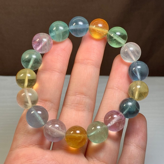 可愛い色合い☆マルチカラーフローライト・ブレスレット