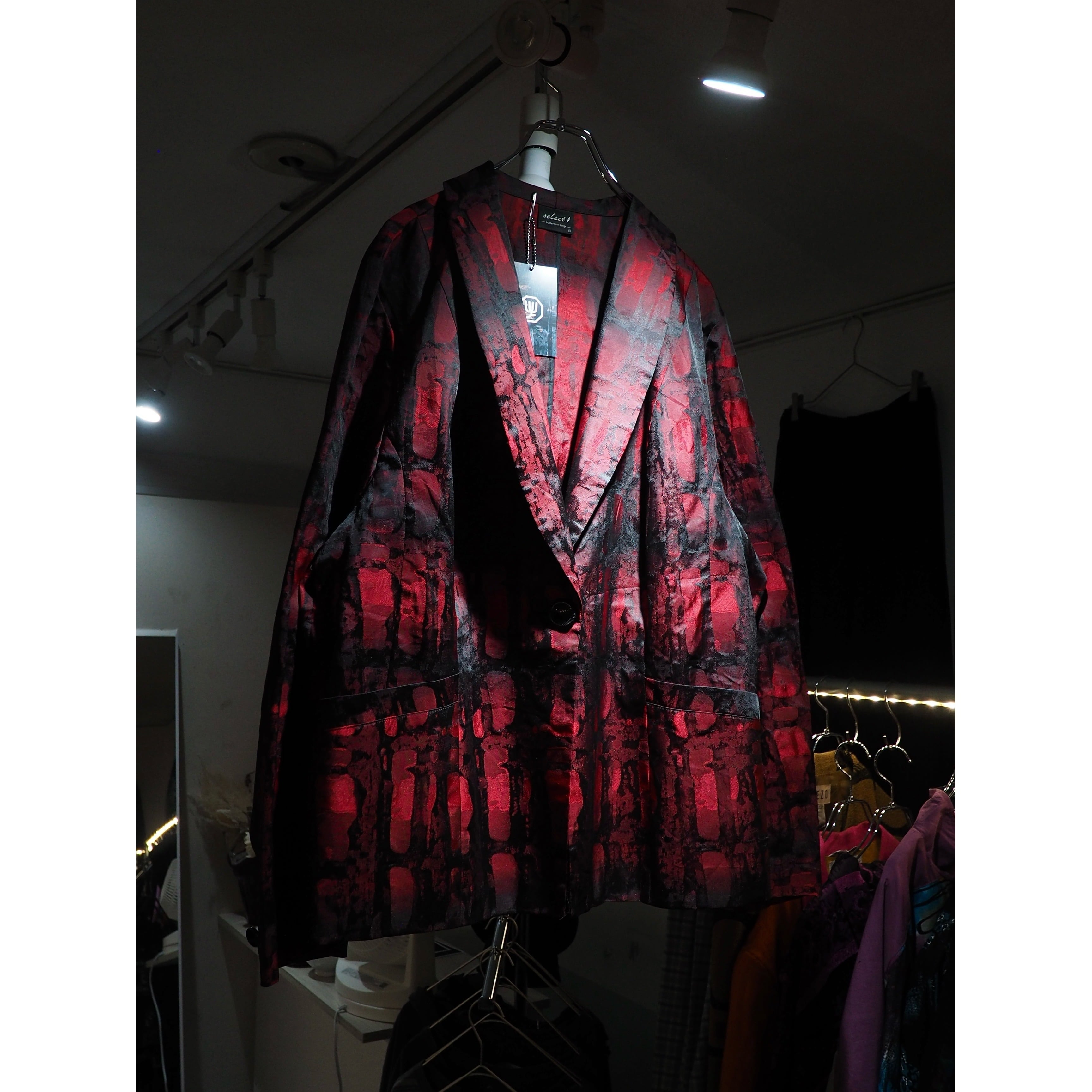 Scale reptiles gross Embossed vintage loose Tailored jacket