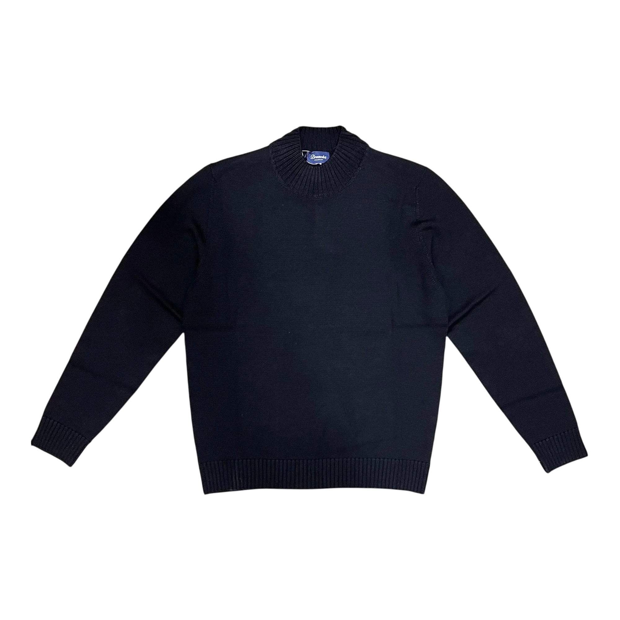 Drumohr(ドルモア)  8Gauge Wool Mock Neck Knit(D7M144L/D03/690) /BLACK