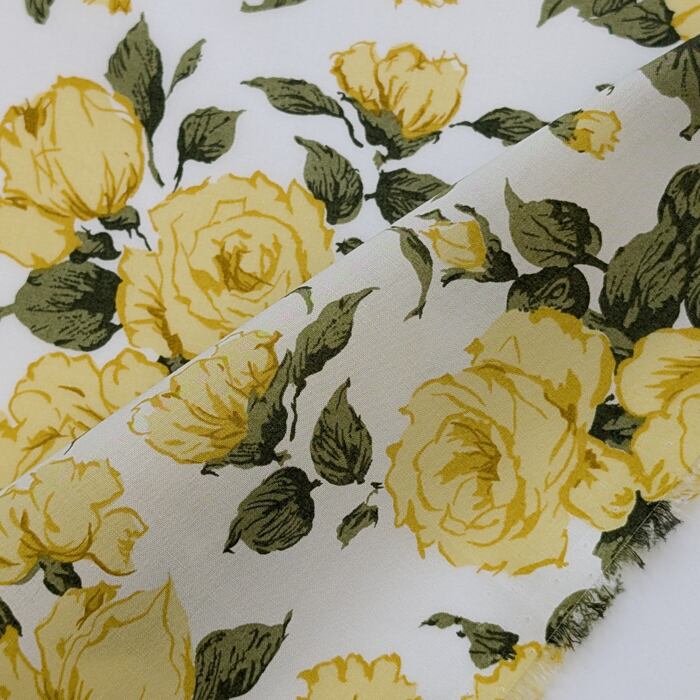 ◆輸入 リバティ LIBERTY タナローン Carline Rose カーラインローズ イエロー 約130×50cm