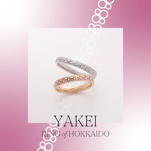 RING of HOKKAIDO 【YAKEI】Pt950３㎜幅リング