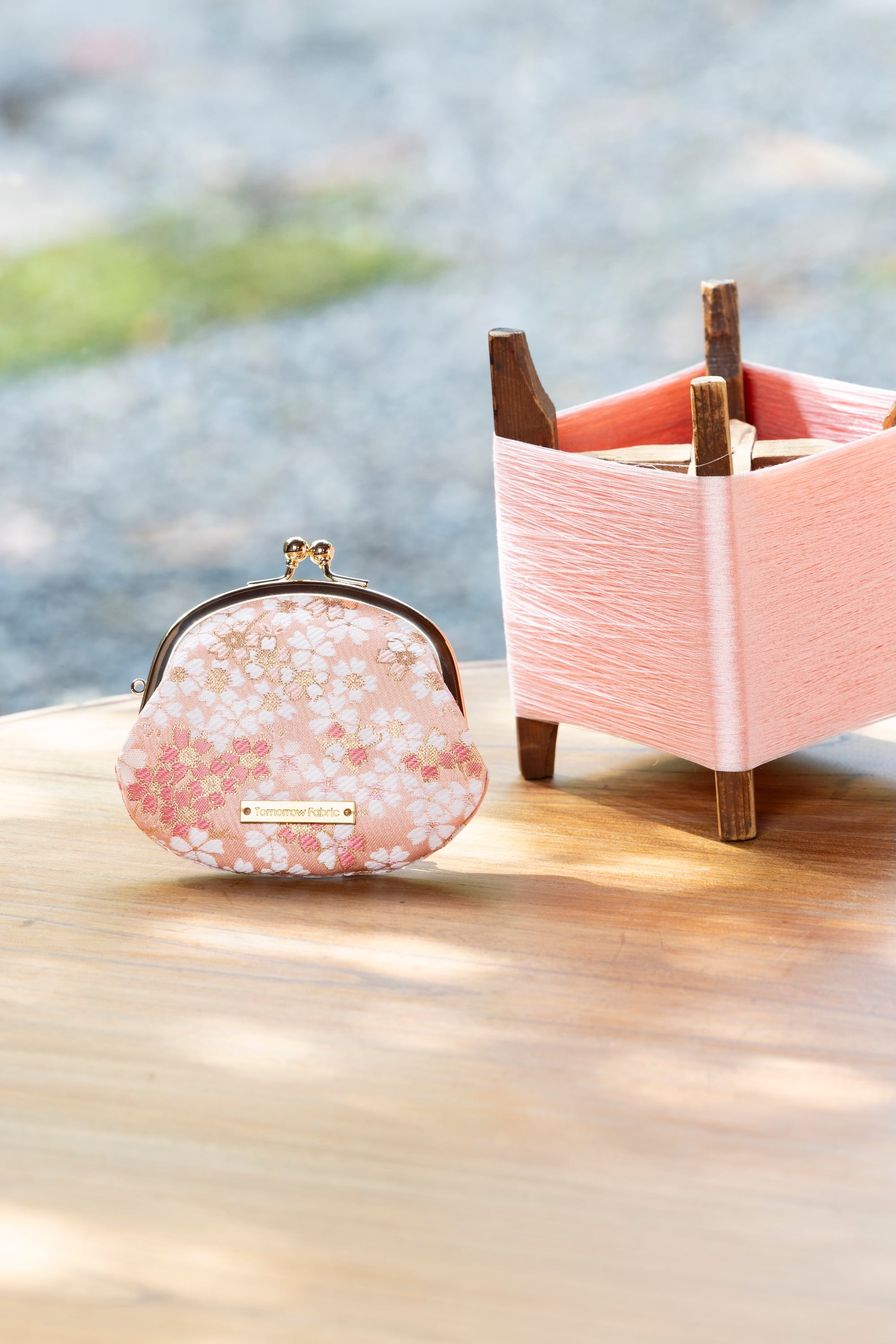 西陣織がま口財布 SAKURA / NWG2 | Tomorrow Fabric