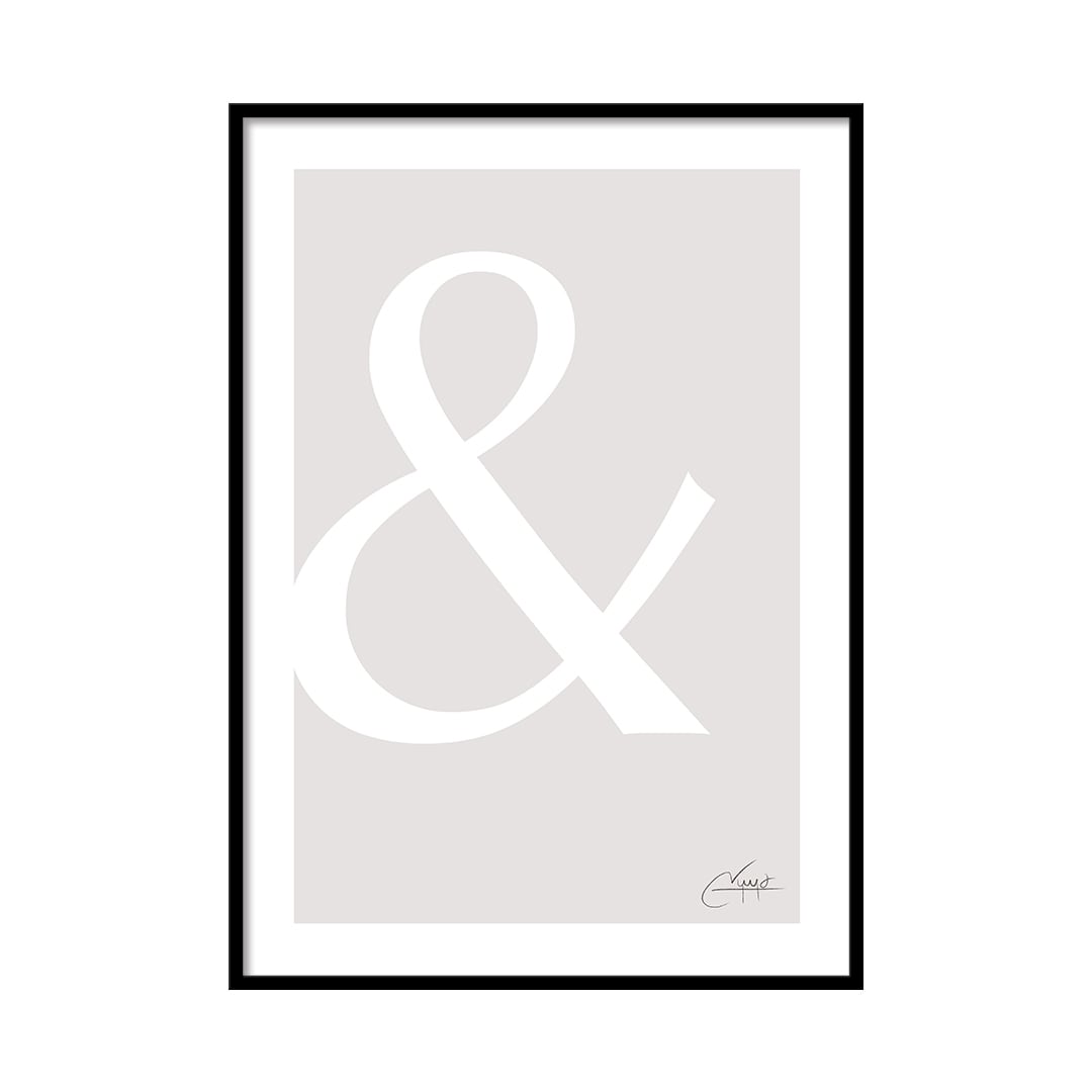 A0231/ 文字 / アートポスター【 A4 / A3 / A2 / A1 サイズ・フレーム 付きに変更可 】