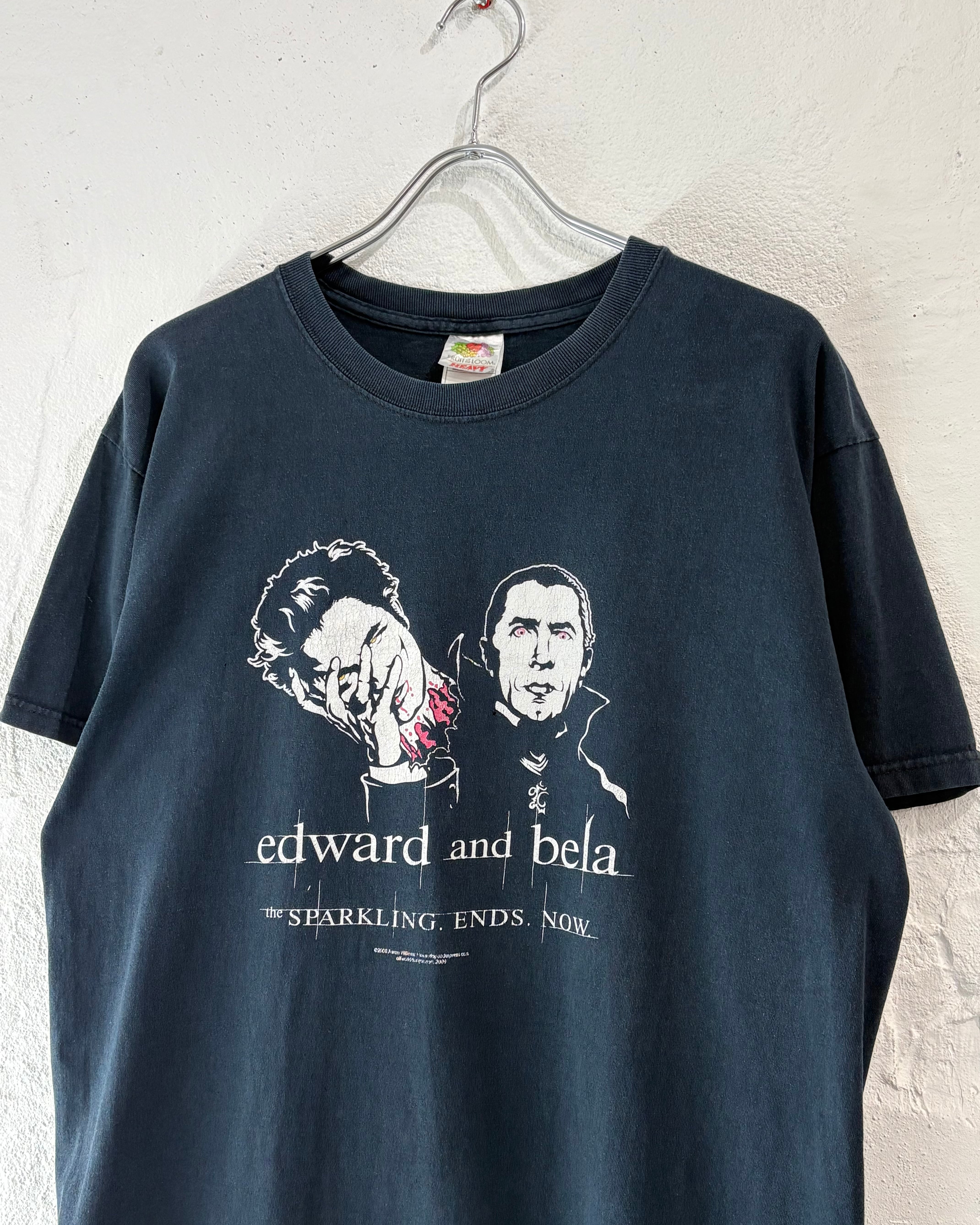 00s FRUIT OF THE LOOM "Edward&Bela" Vampire Print Tee