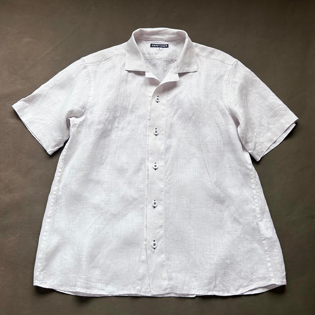 <sample sale> リネンオープンカラーシャツ
