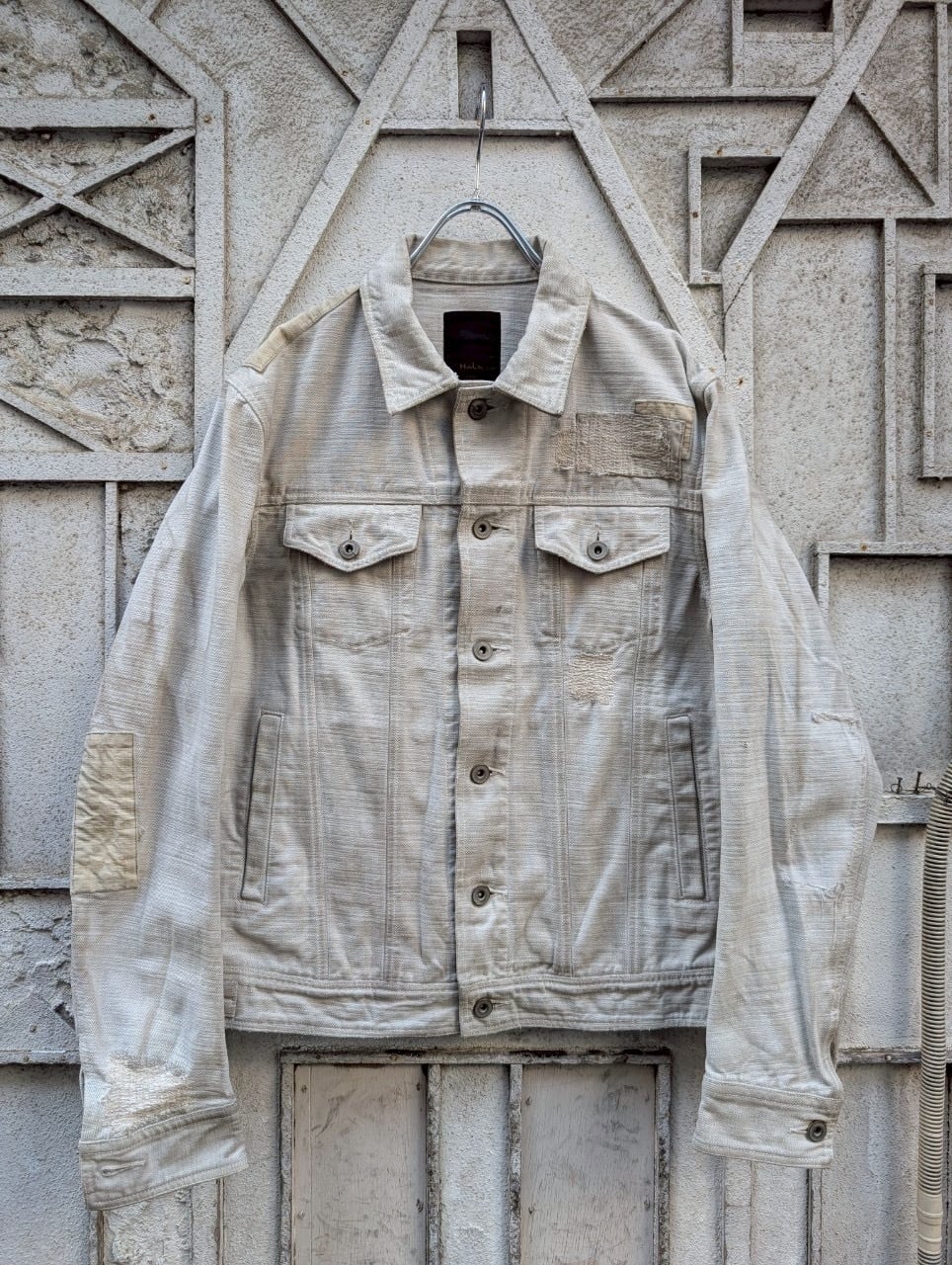 "HALB" fade design denim jacket