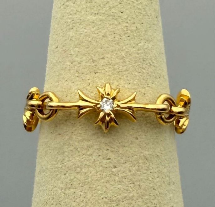 CHROME HEARTS クロムハーツ タイニーE ダイヤリング 22k 指輪