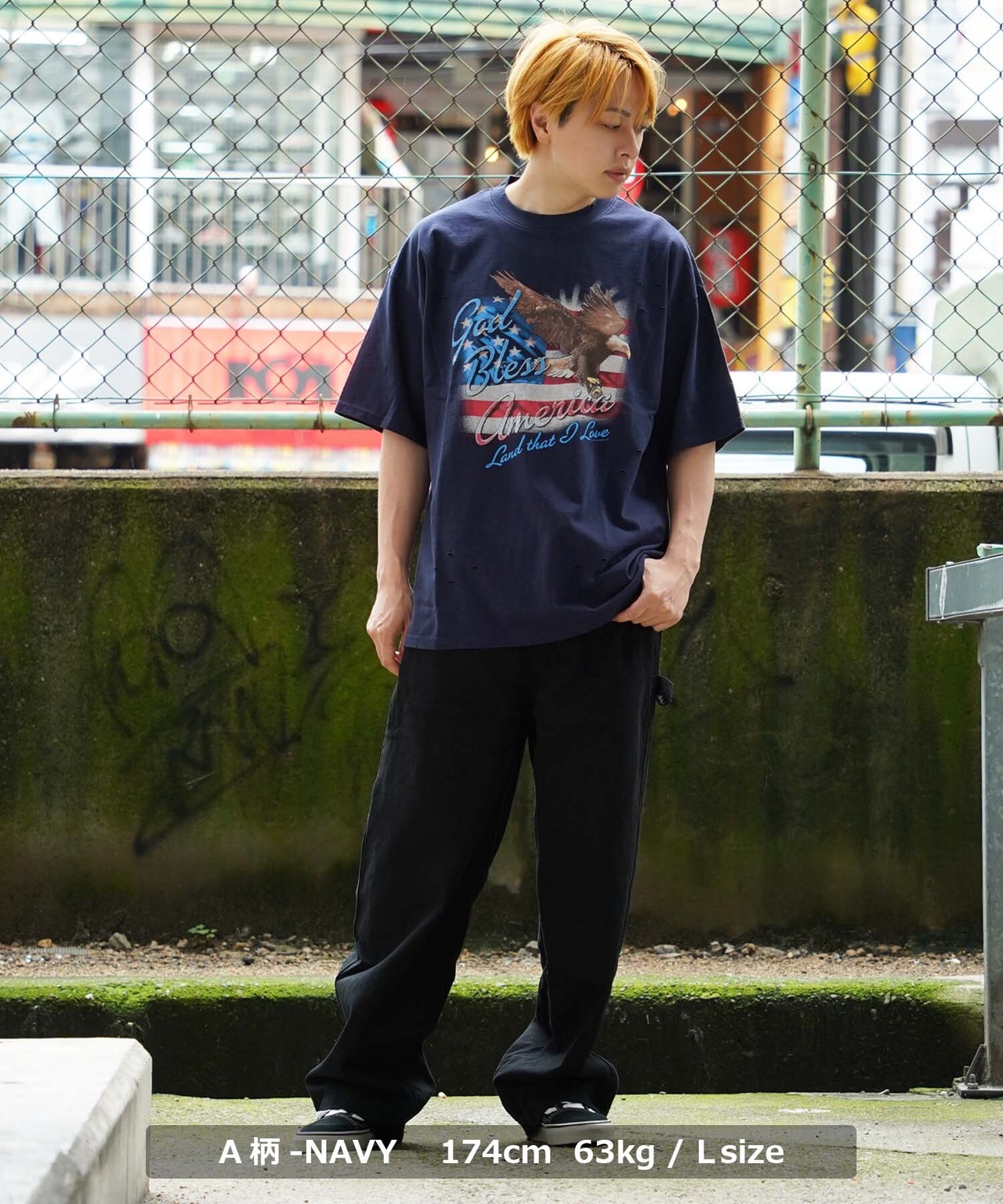 ＼SALE／◆ダメージ バイオウォッシュ加工 Tシャツ◆ms-8245-121