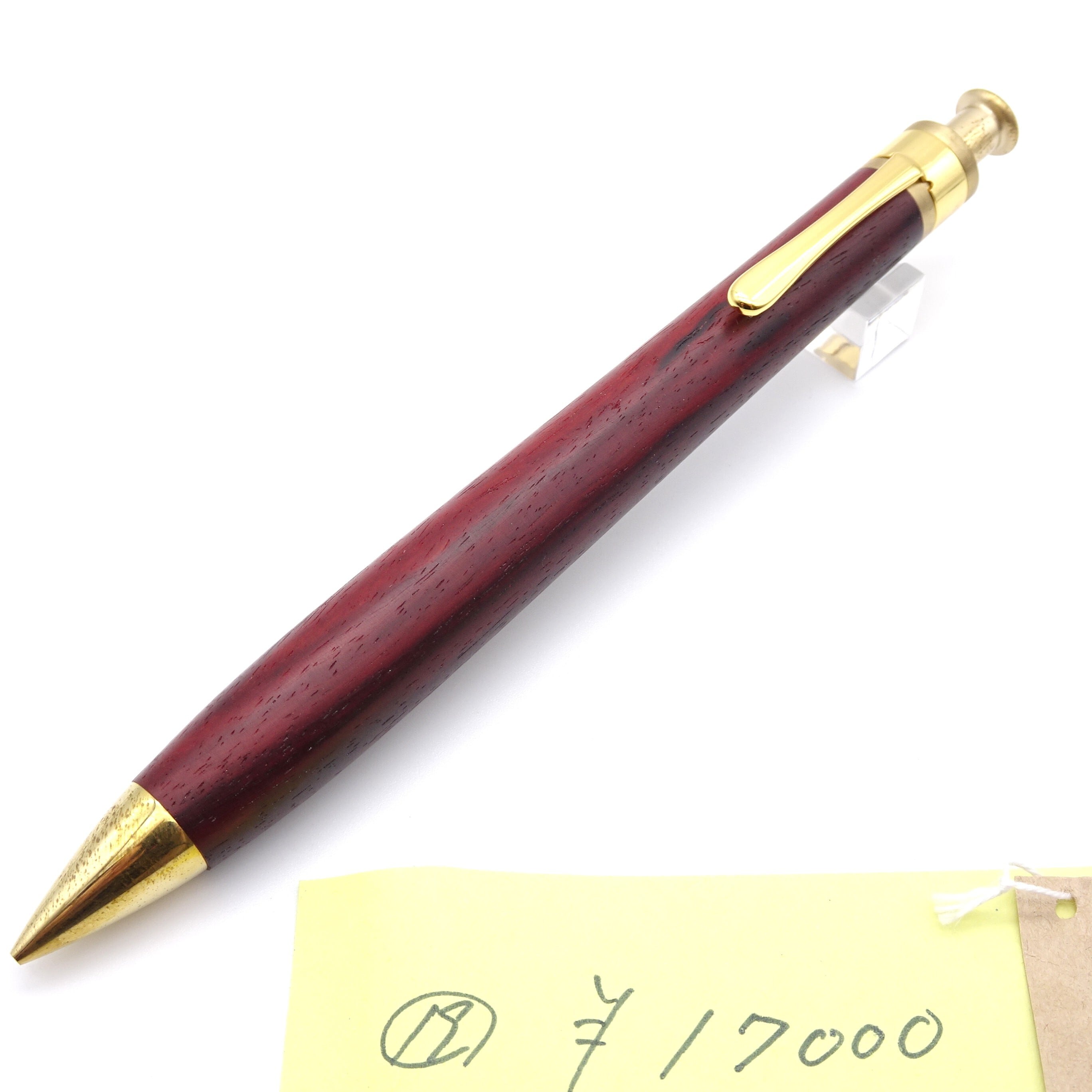 最終値下げ！！！工房楔　真鍮パイプ　ペンシル楔　花梨紅白　固定式金具付き 0.5mmペンシル楔 紅木 19【真鍮パイプ】※真鍮金具 | 工房 楔（せつ）