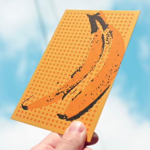 【ポストカード】活版印刷のポストカード　バナナ