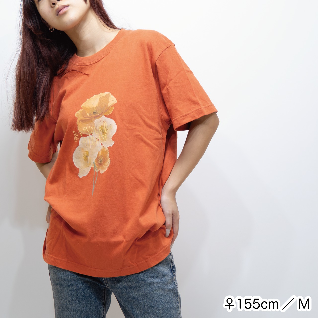 BYOF poppy TEE [ヘイズオレンジ]