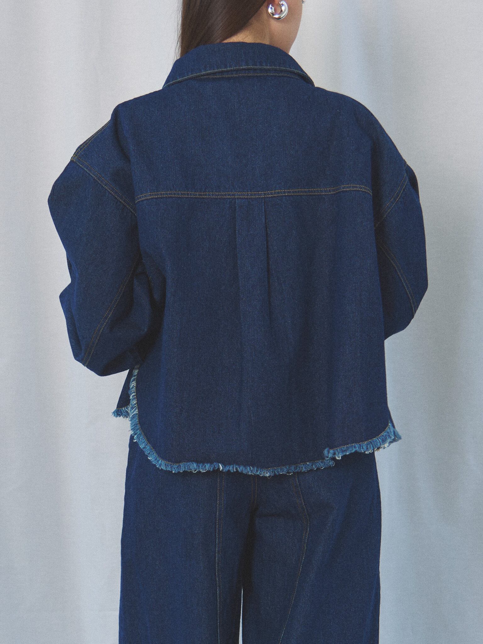 FRINGE DENIM JACKET（ﾌﾘﾝｼﾞﾃﾞﾆﾑｼﾞｬｹｯﾄ）【5513027】 | CIEL'AIR