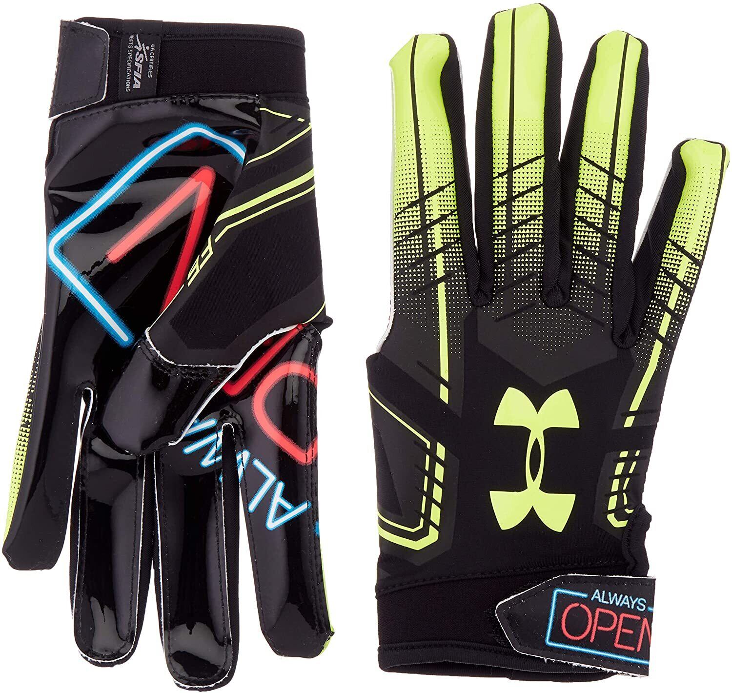 UA F6 GLOVE NOVELTY ネオンイエロー アメフト グローブ | END ZONE