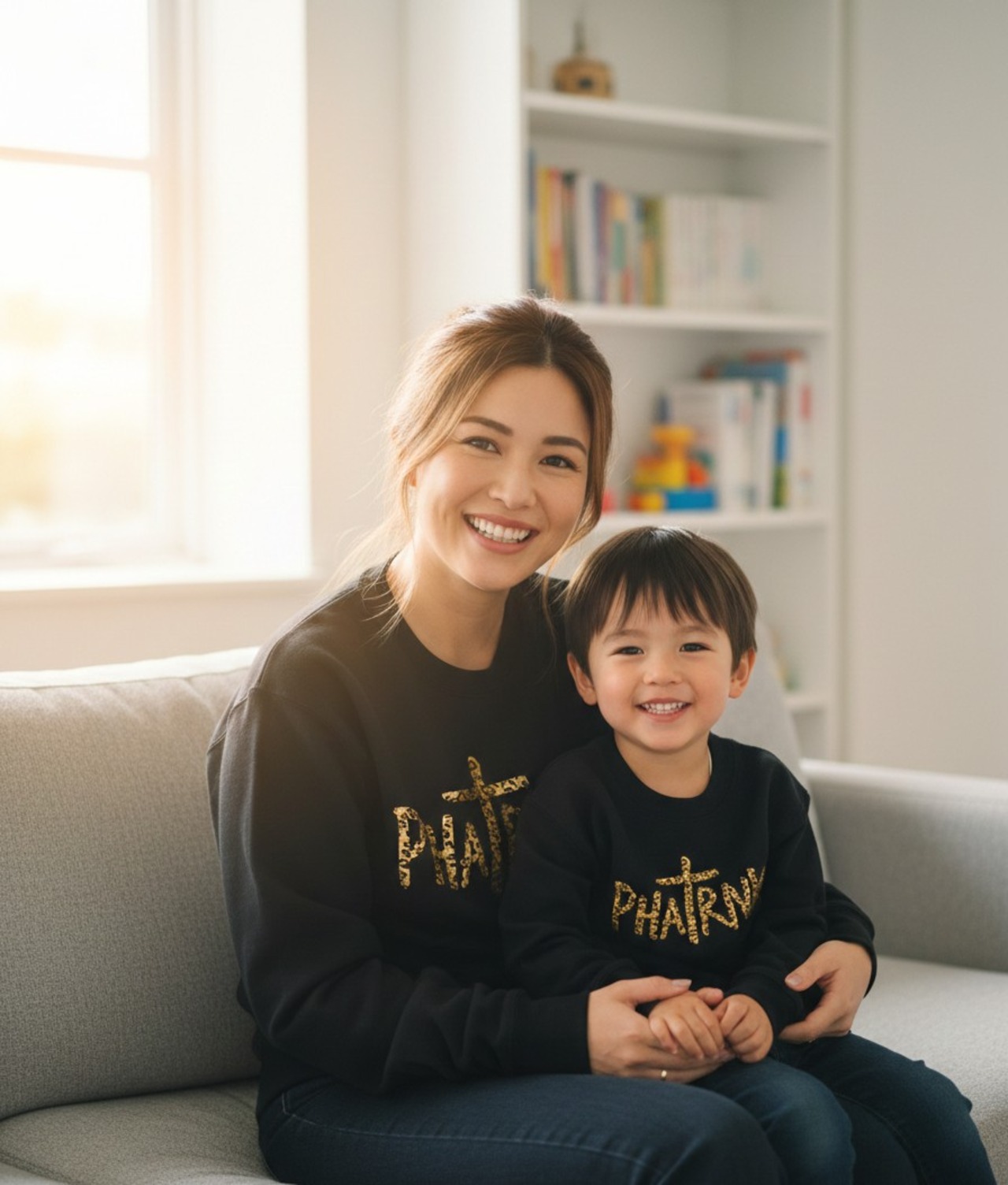 KIDS PHATRNK LEOPARD RHINESTONE PILE SWEAT SHIRT （子供用）