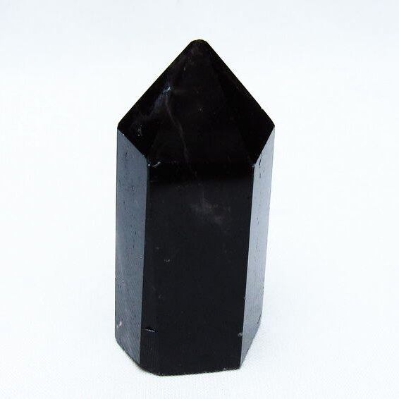 黒水晶 モリオン 六角柱 ポイント 142-10655