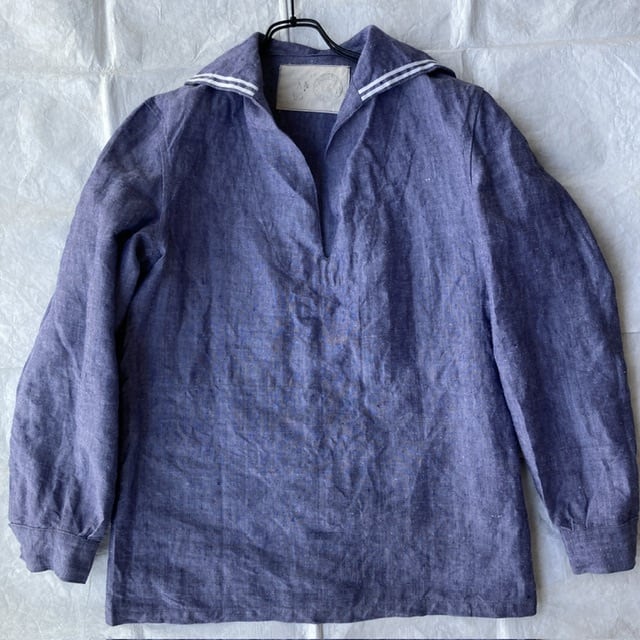 50’s ~ French Army Ramie Linen Sailer Shirt