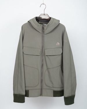 "NIKE ACG" design soft shell hoodie zip jacket
