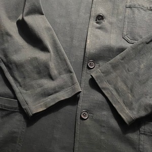 Y’s for men black cotton jersey coverall jacket
