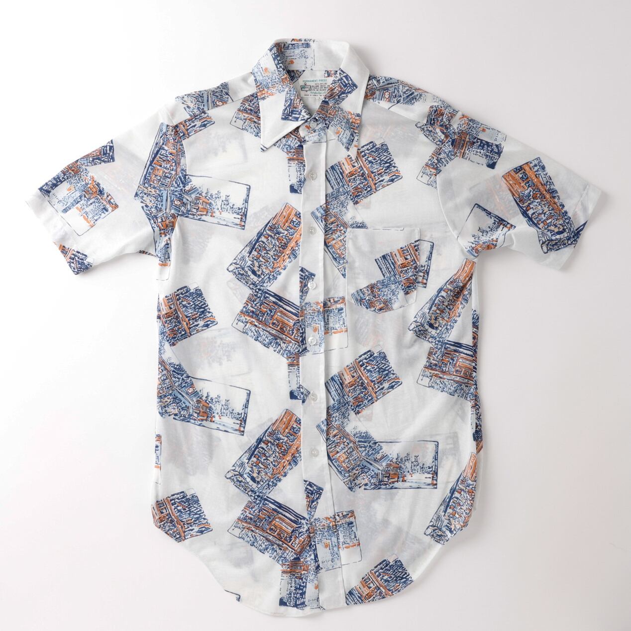 極美品】70s special Vintage nylon shirt S/S Aloha shirt mint 