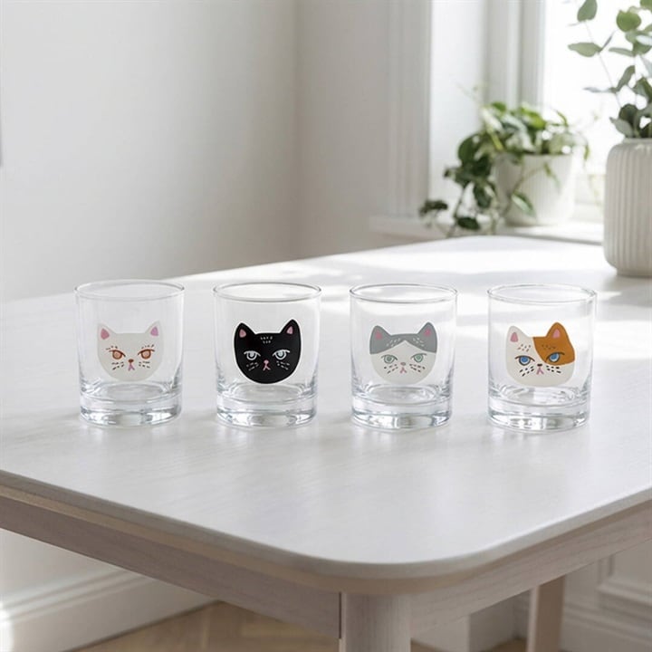 グラス|ENNUIガラスカップ| 猫 ねこ ネコ 猫雑貨 猫グッズ かわいい プレゼント 贈り物 おうち時間 おうちカフェ