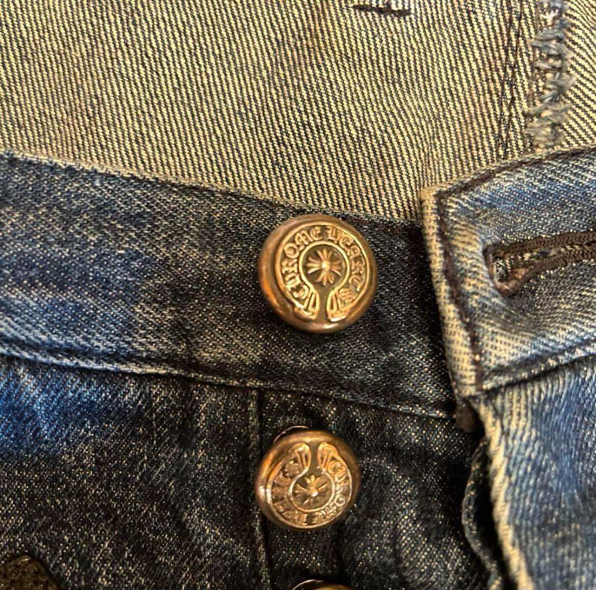 CHROME HEARTS クロムハーツ セメタリークロスパッチ デニムパンツ