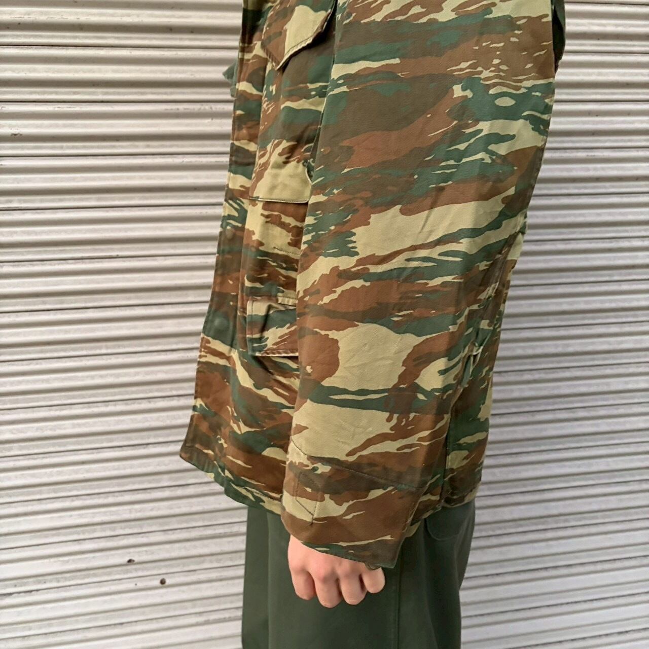 90s ギリシャ軍 実物 リザードカモ 迷彩 フィールドジャケット M