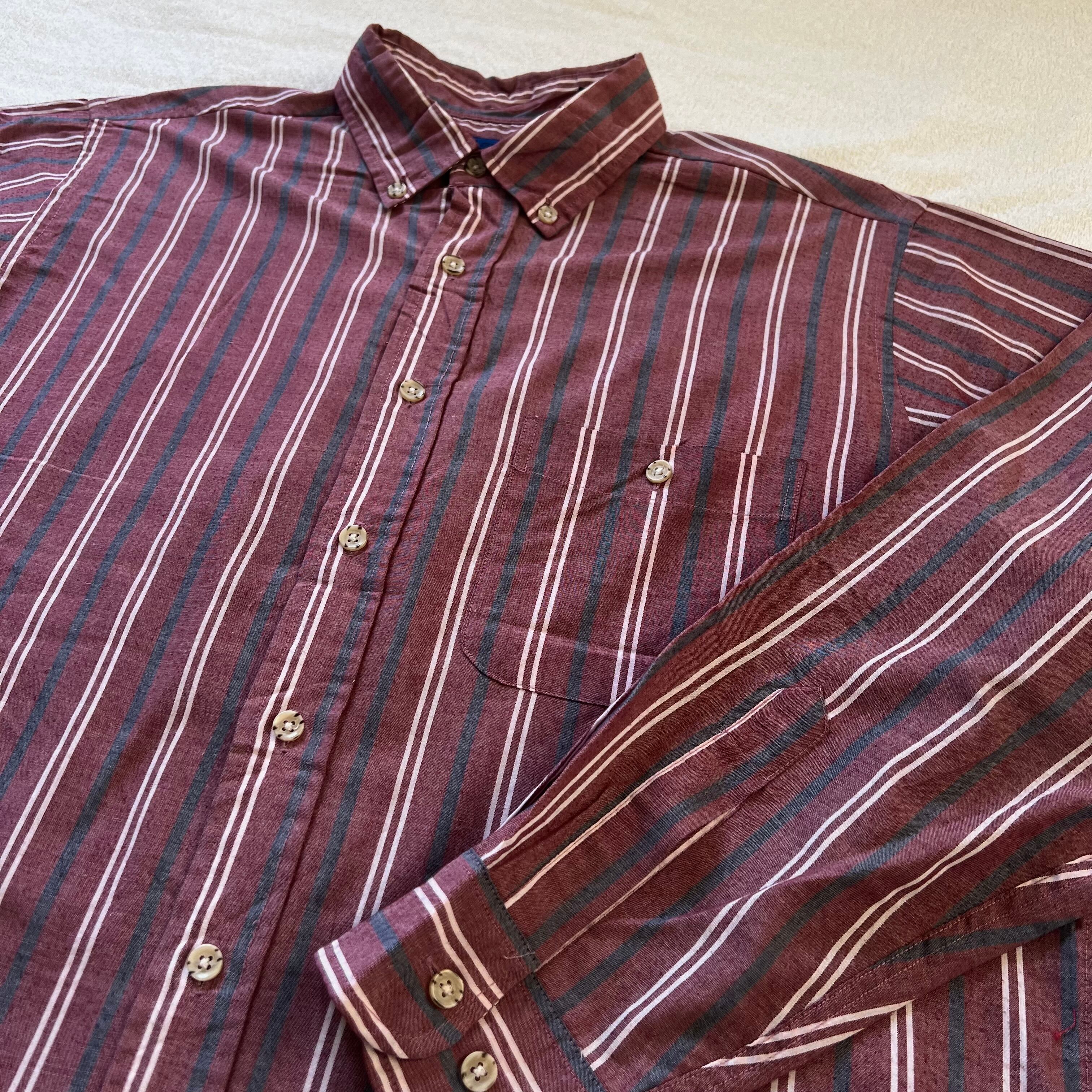 TOWN CRAFT タウンクラフト ストライプ 長袖 シャツ L jc penny | 古着