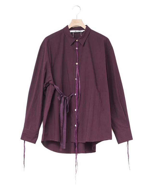Midorikawa / MID26AW-SH03 RIBBON SHIRT(BURGUNDY)