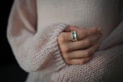 Karen silver flat ring