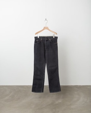 1990s vintage “Levi’s” 517 flair silhouette stretch black denim trousers / SIZE : 31×30 / Made In USA
