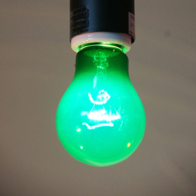E26　40W　透明カラーランプ　グリーン（白熱電球）※電球のみ