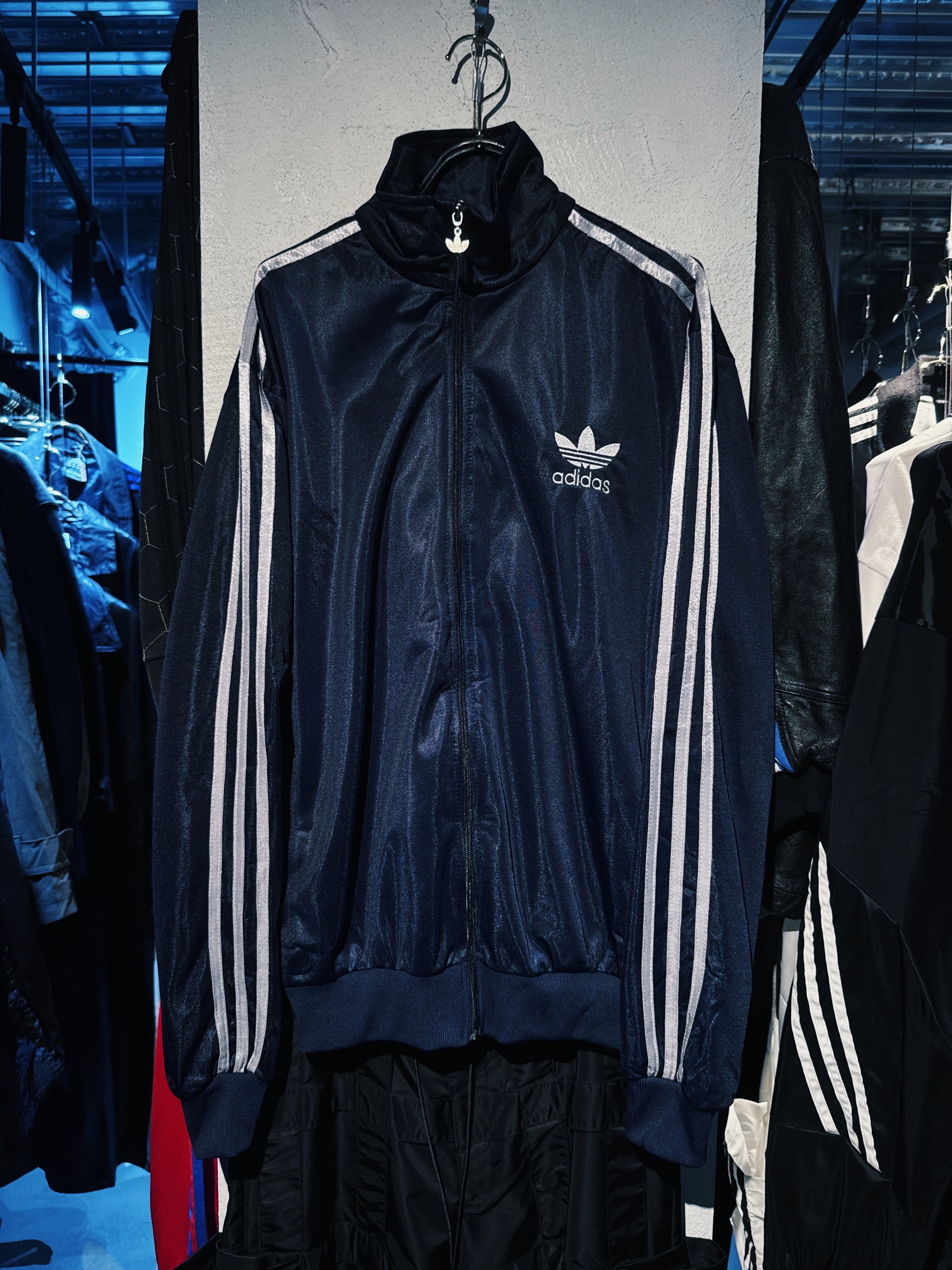 【D4C】"ADIDAS Originals" 3 stripes design trefoil logo embroidery stand neck track jacket