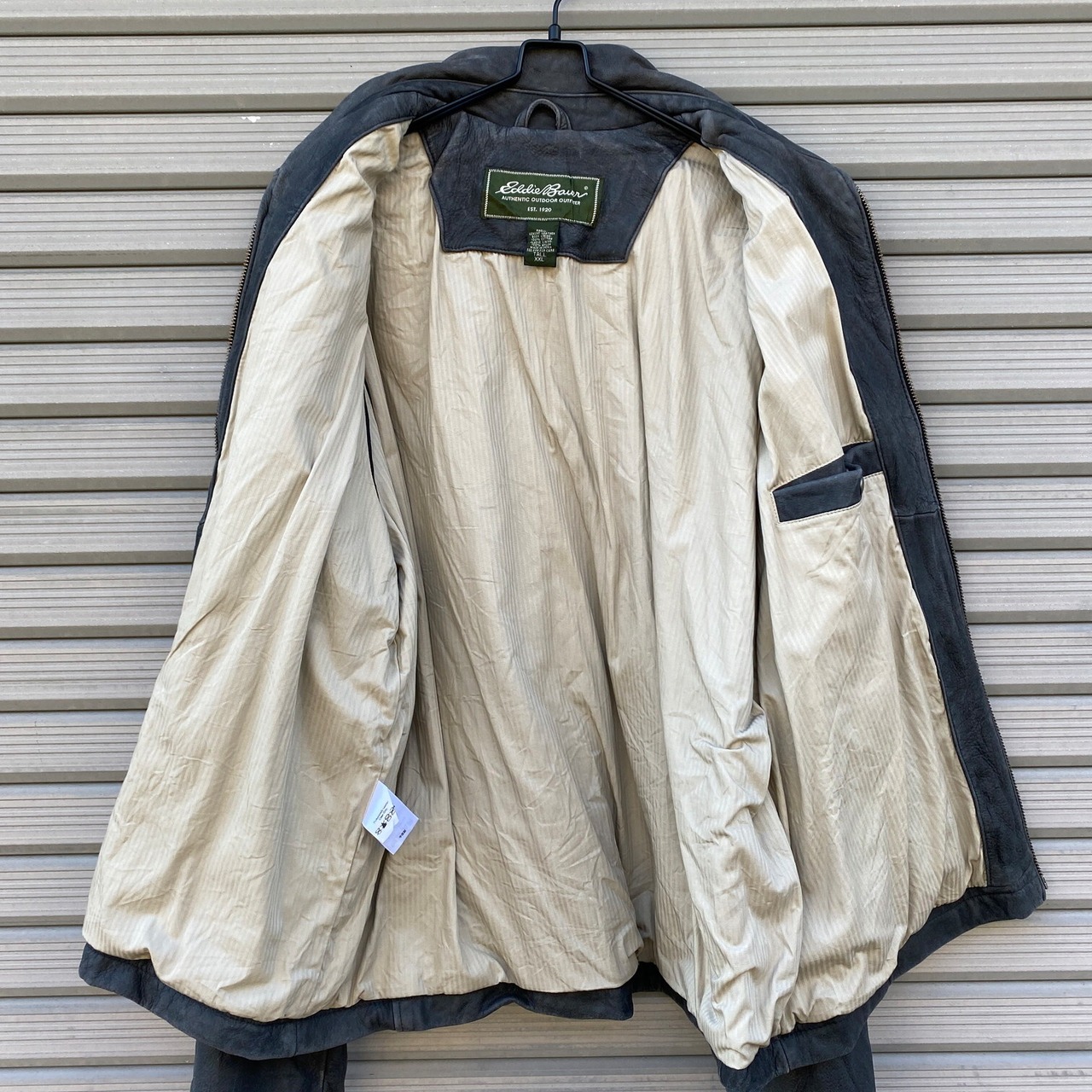 ビッグサイズ Eddie Bauer エディーバウアー レザージャケット 本革 