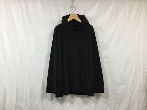 GOWN&FOUNDATION”コットンシルクパーカーBlack