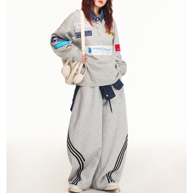 multi-patch polo sweatshirt　マルチワッペンポロスウェットシャツ　J1704