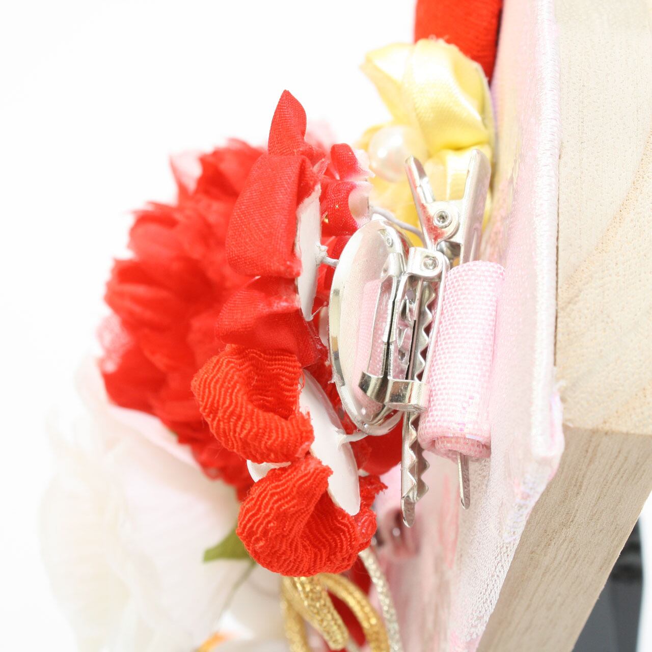 羽子板飾り 商品コード 13 羽子板飾り 髪飾り 赤 初正月 省スペース おしゃれ モダン コンパクト 江戸押絵羽子板 無病息災 邪気払い 無患子 人形の松屋