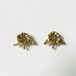 Vintage Coro Gold Tone Flower Earrings