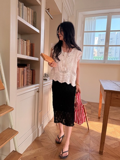 《予約》ojo de papa ¨ adult) berriman skirt ... black ¨ 2nd 26summer