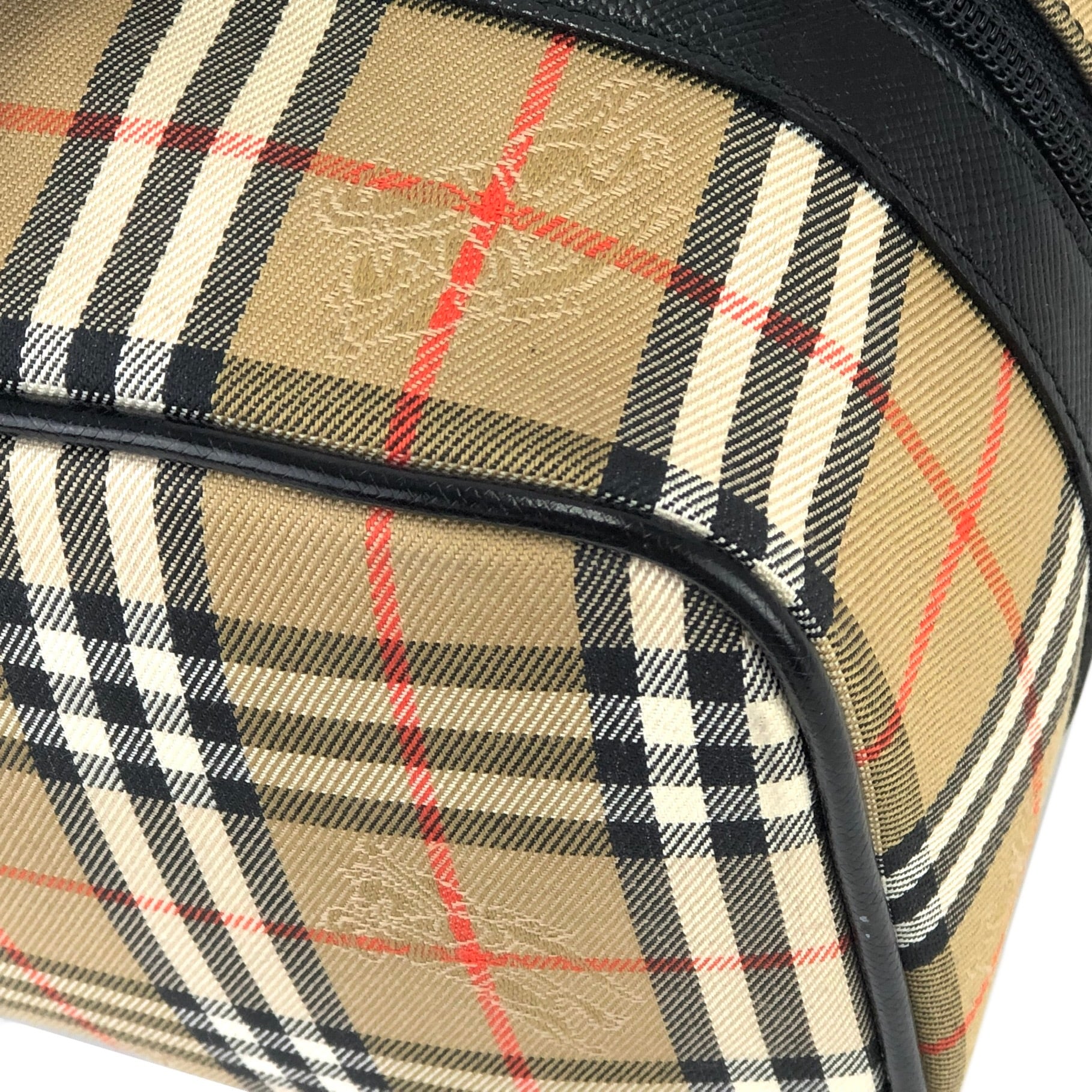 BURBERRY　バーバリー　クラシックチェック　バニティバッグ　コスメポーチ　キャンバス　ハンドバッグ　ベージュ　vintage　BURBERRY　 ヴィンテージ　オールド　bpnn8u | VintageShop solo powered by BASE