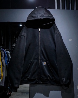 【add (C) vintage】“Carhartt Rain Defender” Faded Black Zip-Up Hoodie