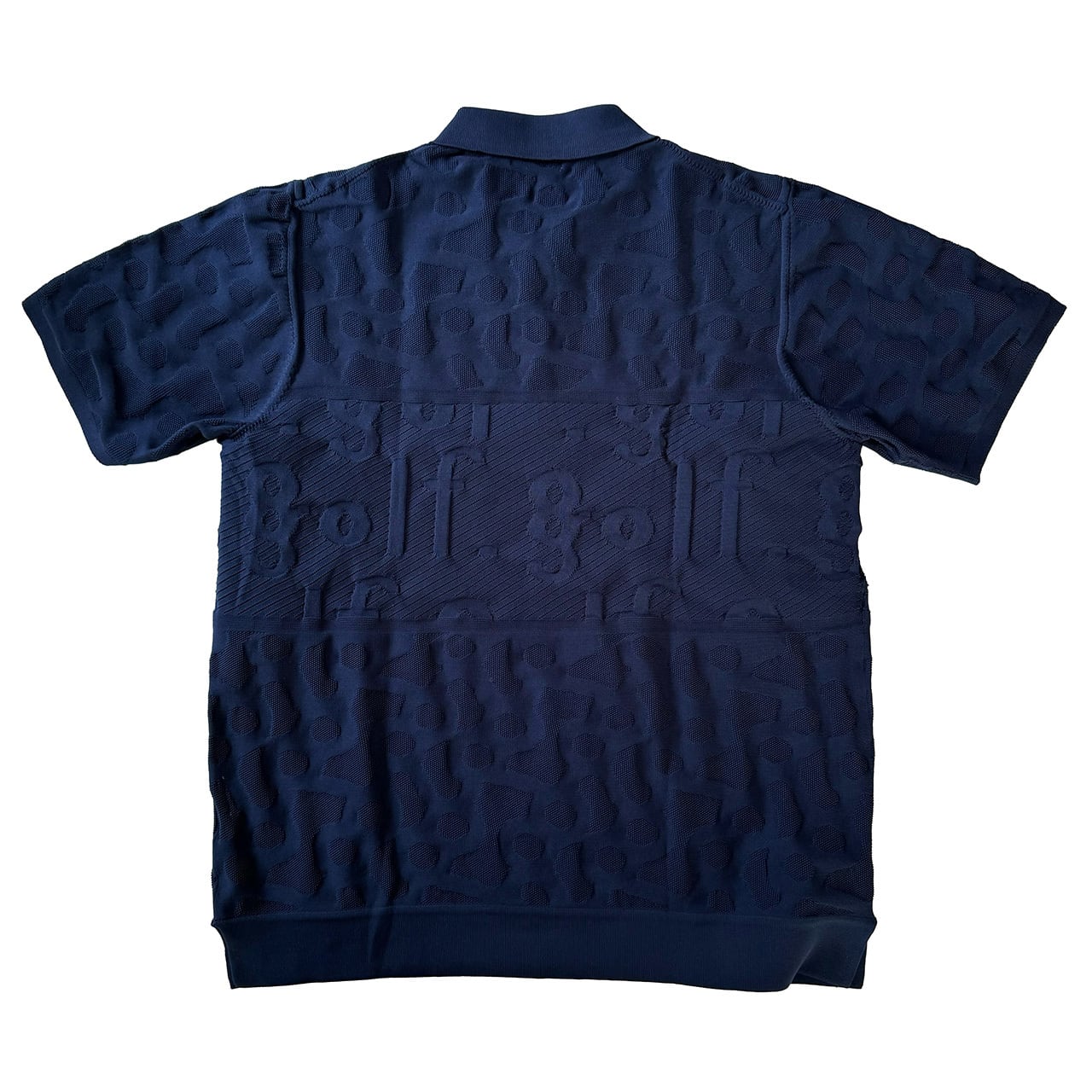 LOGO JACQUARD KNIT POLO -NAVY- | 8G SHOOT WEBSTORE