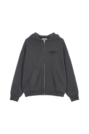 [DEINET] LOST IN SYDNEY ZIP-UP HOODIE IN CHARCOAL 正規品 韓国ブランド 韓国通販 韓国代行 韓国ファッション デイネット ダイニット 日本 店舗