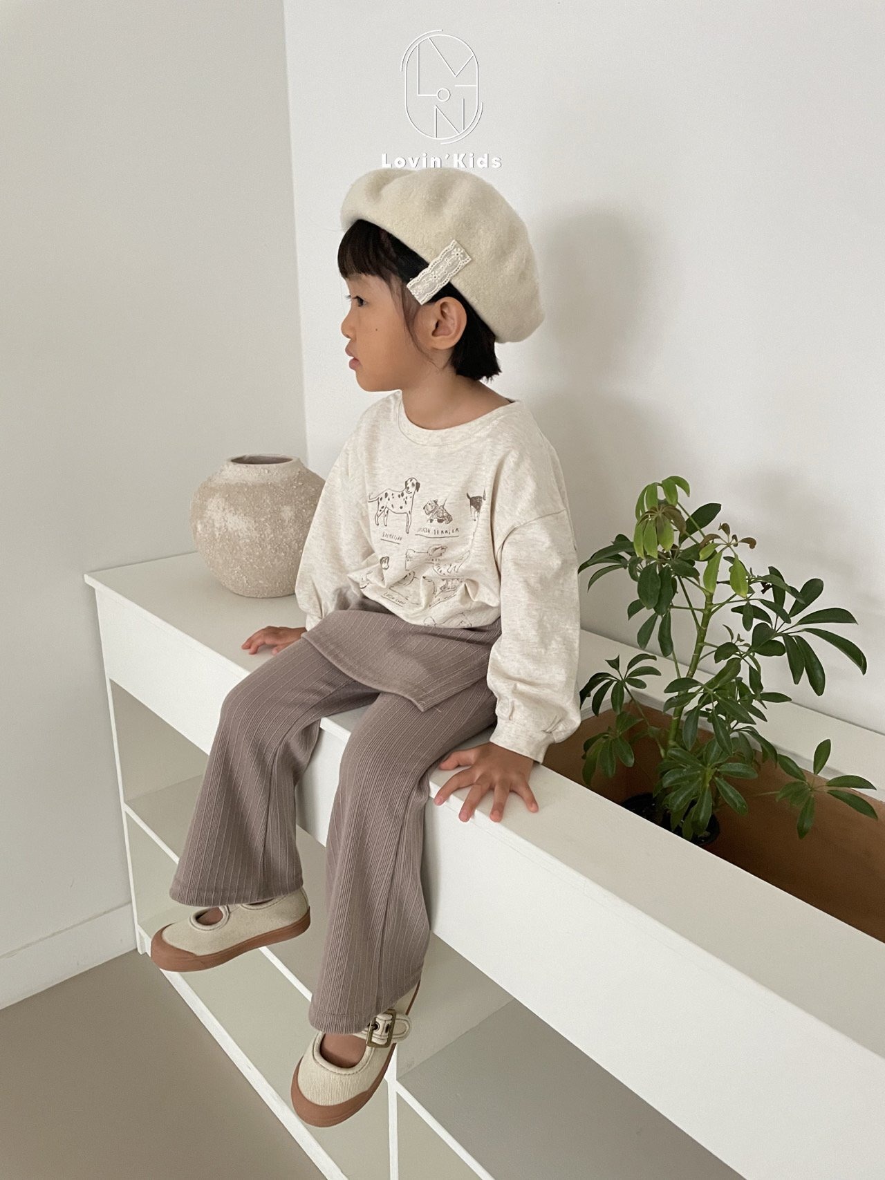 【Lovin'】パピーラブT オートミール 80〜130cm - 6