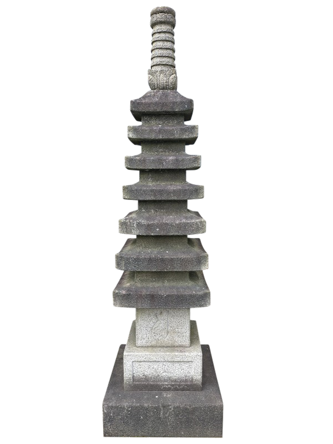 骨董品天然石で作られた七重六面塔 約30cm