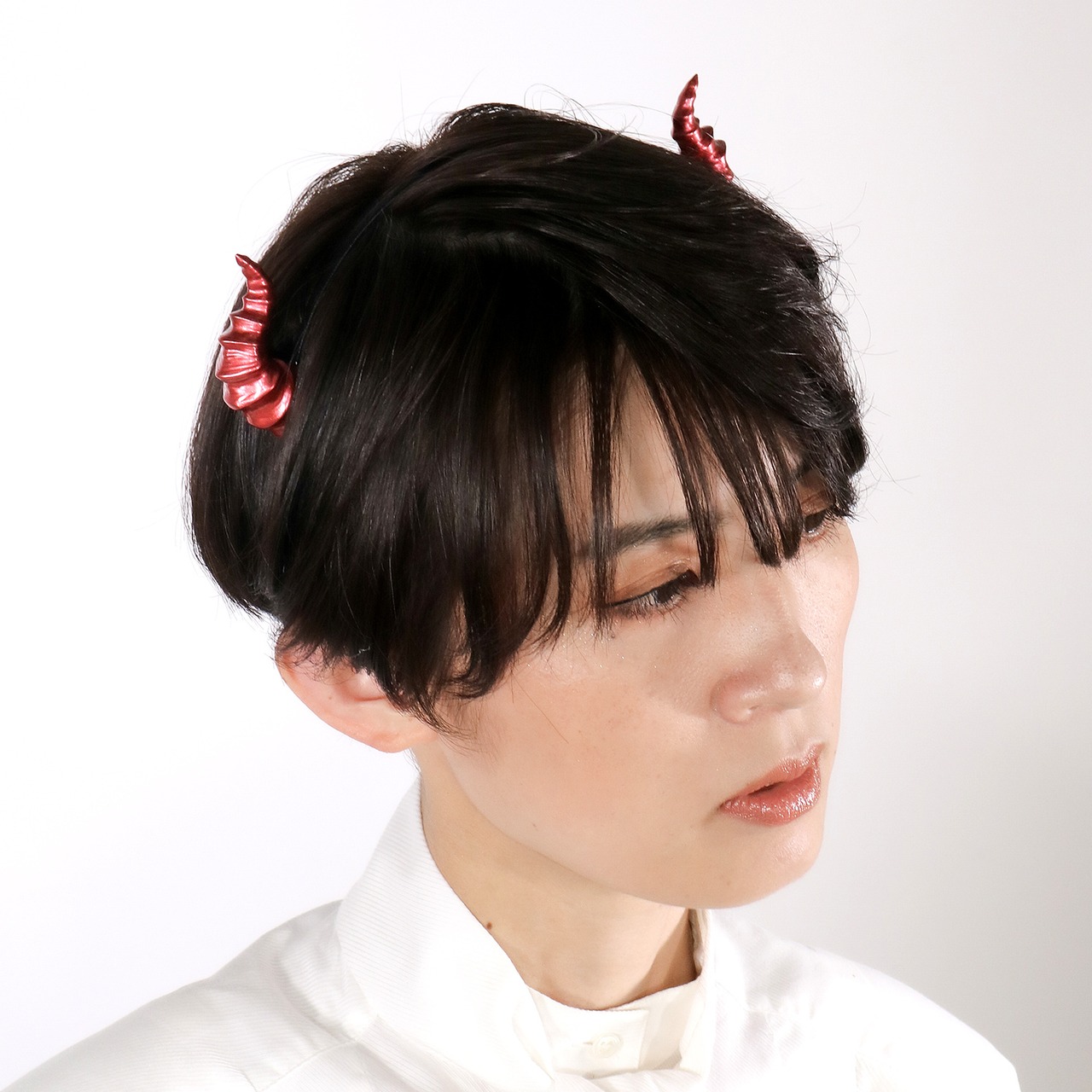 頭飾造形 悪魔 ミニ ツノ カチューシャ レッド NY-3004 デビル 角