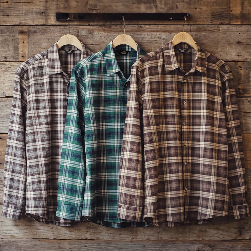 American Retro Check Flannel Shirt 00617