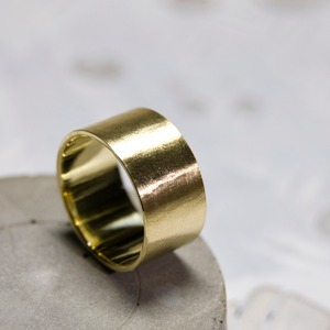 ブラスフラットリング 10.0mm幅 マット 3号～27号｜WKS FLAT RING 10.0 bs matte｜BRASS 真鍮 FA-275