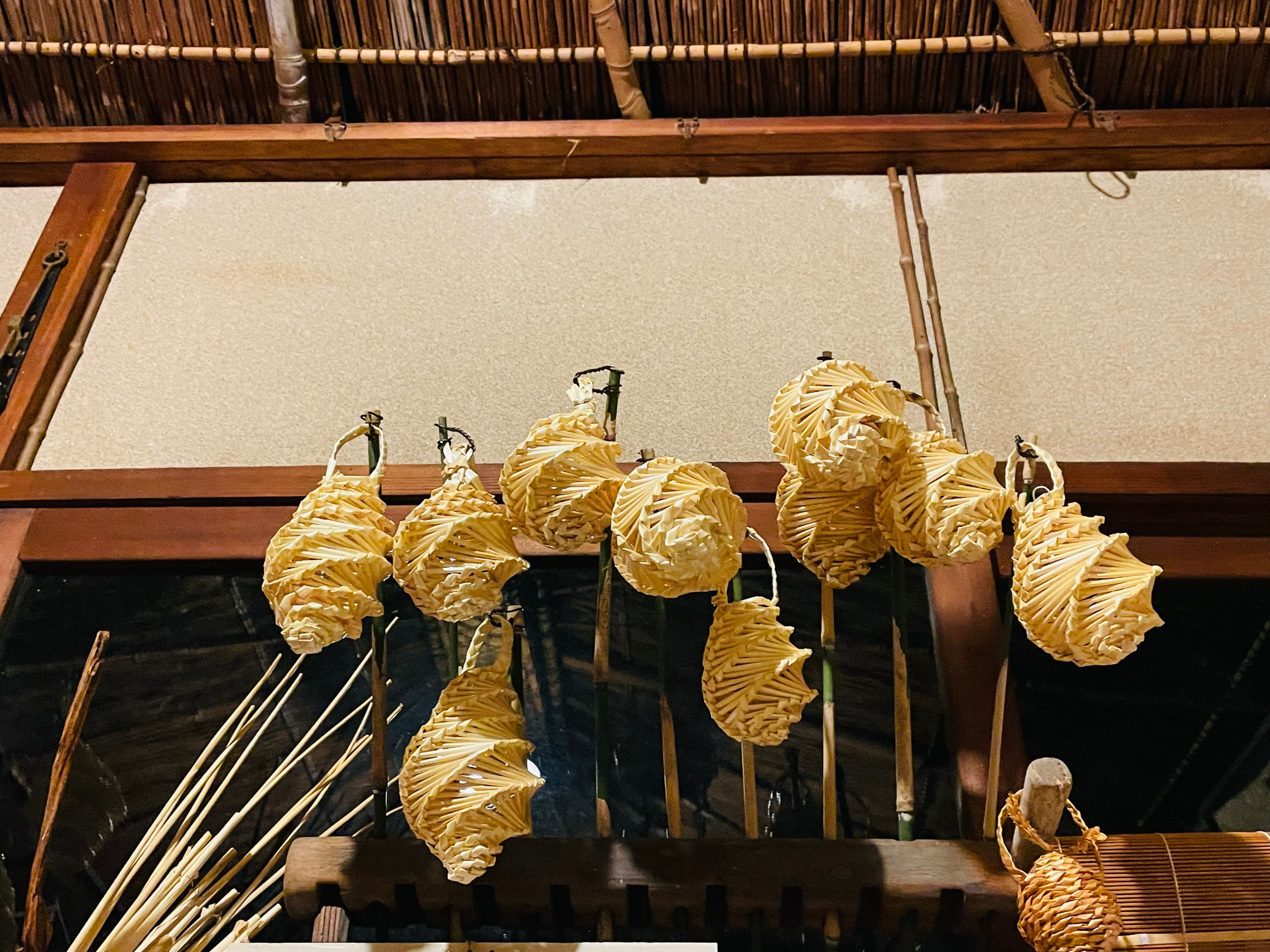 水蛍灯籠　手作り　展示品　国産 提灯ほたるかご | 民藝麦わらの店 晨〜あした〜