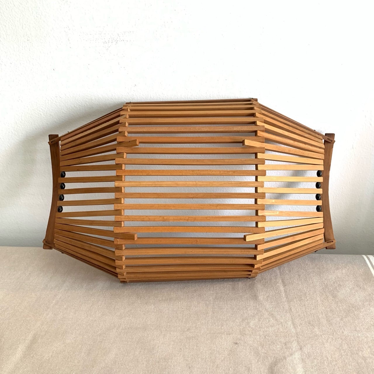 ビンテージ 竹トレー 古い竹製トレー 竹かご レトロ お洒落トレー