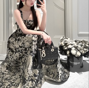 ゴールドバタフライブラックドレス[sam073]